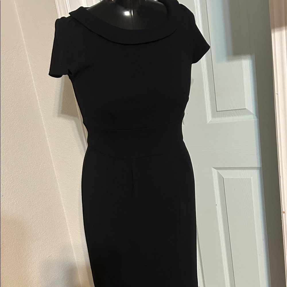 Adrienne Vittadini Classic Black Midi Dress